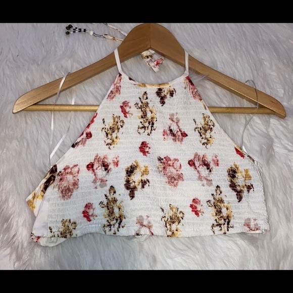 Floral crop top tie back - Picture 3 of 6